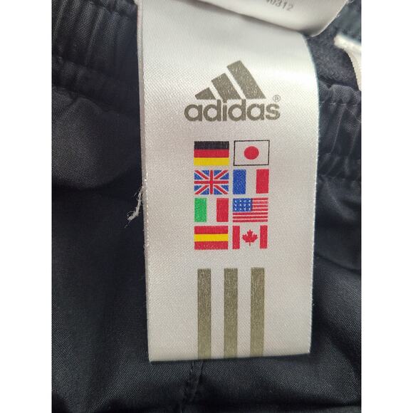 Adidas Track Pants Mens L Black W/ Red Stripes ZipAnkle Drawstring Waist Y2K VTG - Picture 6 of 7